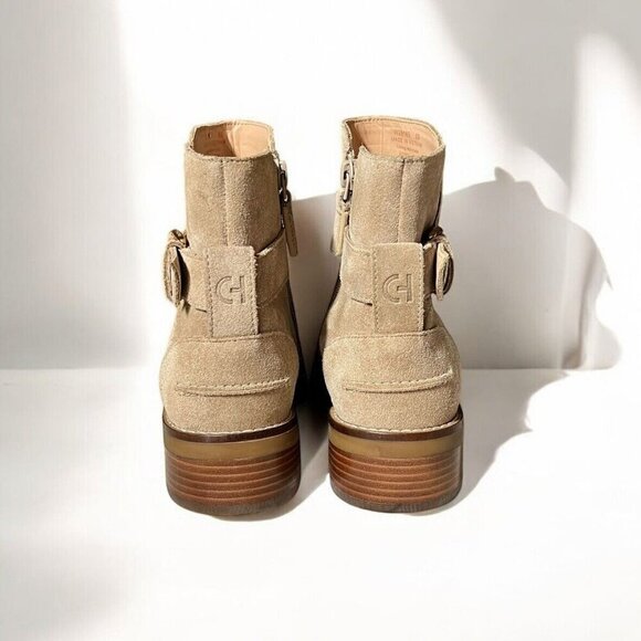 🌻NWOT Cole Haan Grand OS Hampshire Tan Suede Buckle Bootie Women's Size 6 - Picture 2 of 11